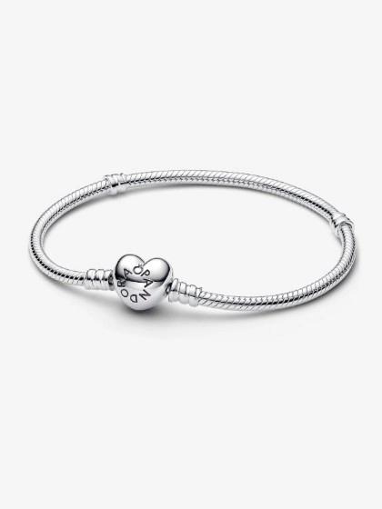 Moments Heart Clasp Snake Chain Bracelet