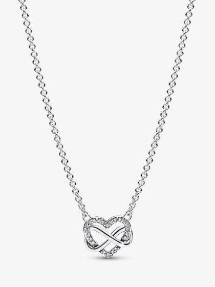 Sparkling Infinity Heart Collier Necklace